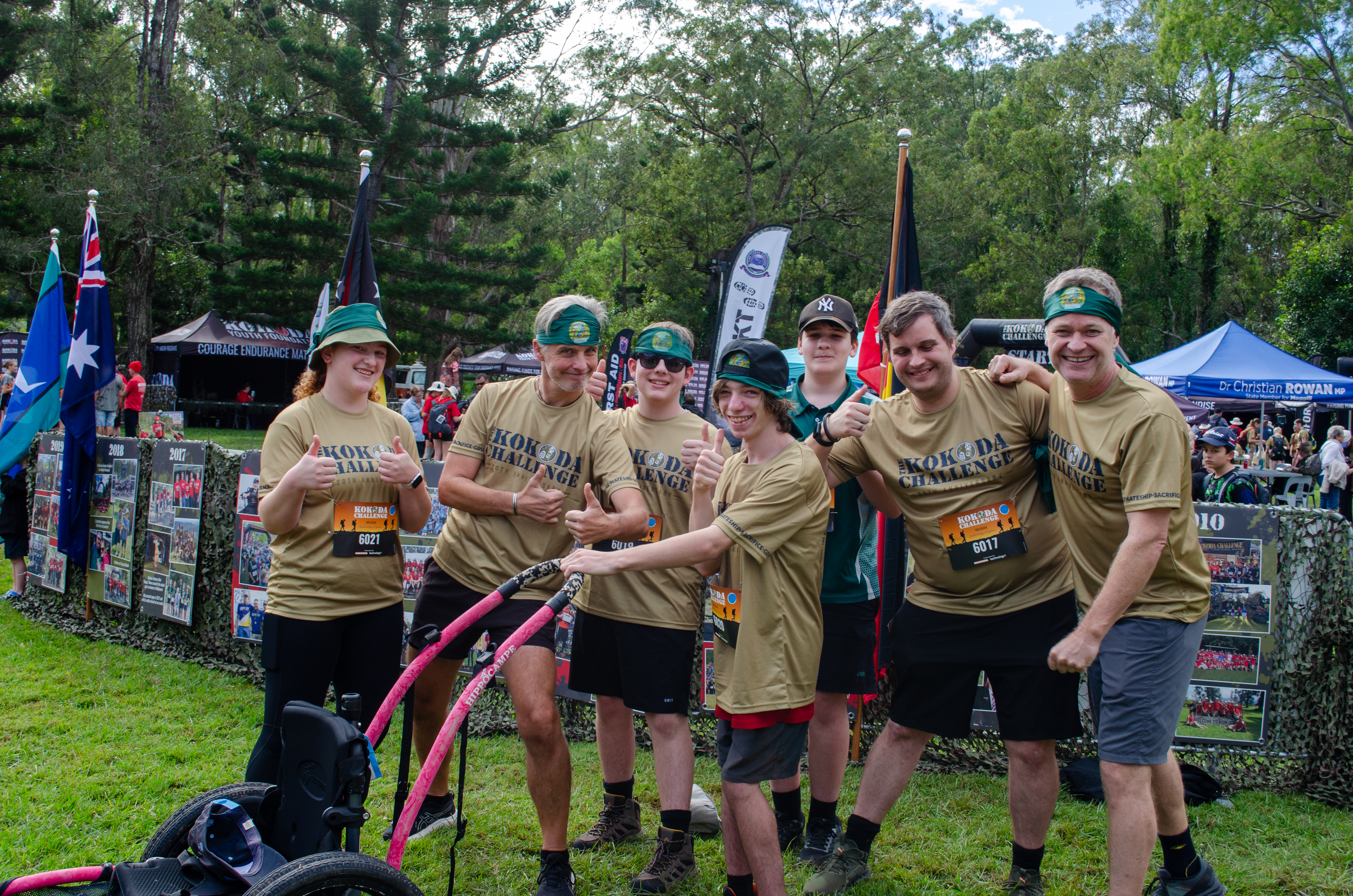 Cooper Gray and his team at the Brisbane 2025 Kokoda Challenge
